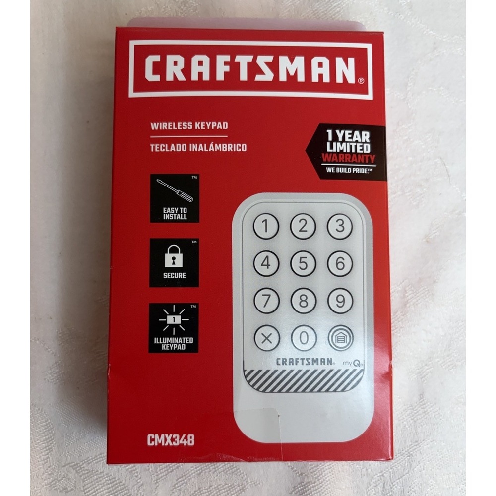Craftsman Wireless Keypad CMX348 Garage Door Opener New in Box